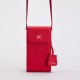 Red Leather Cart Slots and Phone Pocket Bag